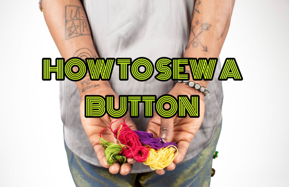 How To Sew A Button [ASMR] (part 16) – writing until the pen runs N2 ...